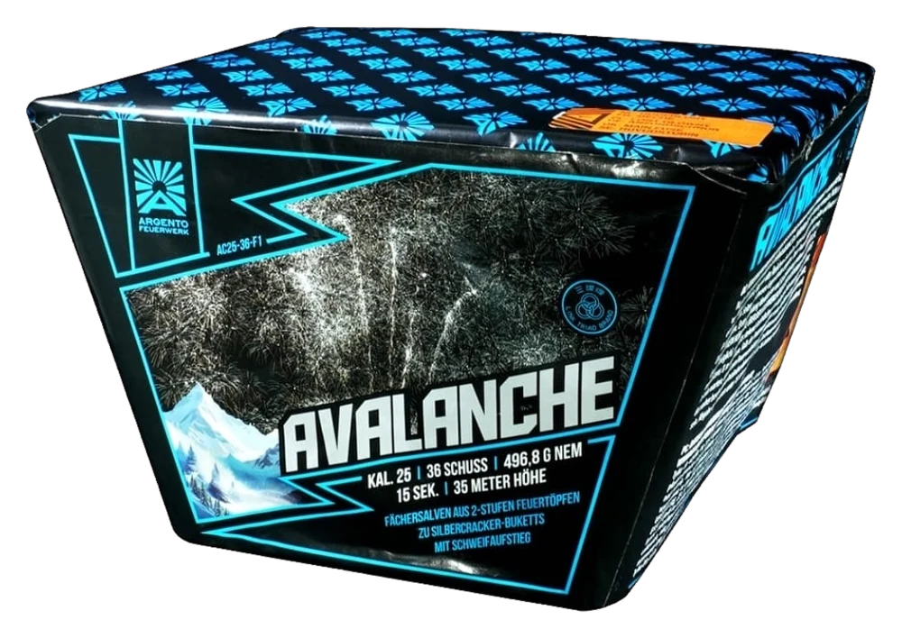Argento Avalanche – Feuerwerksbatterie, 36 Schuss