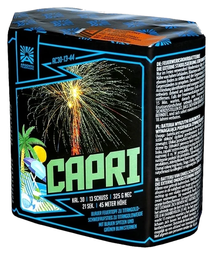 Argento Capri – Feuerwerksbatterie, 13 Schuss