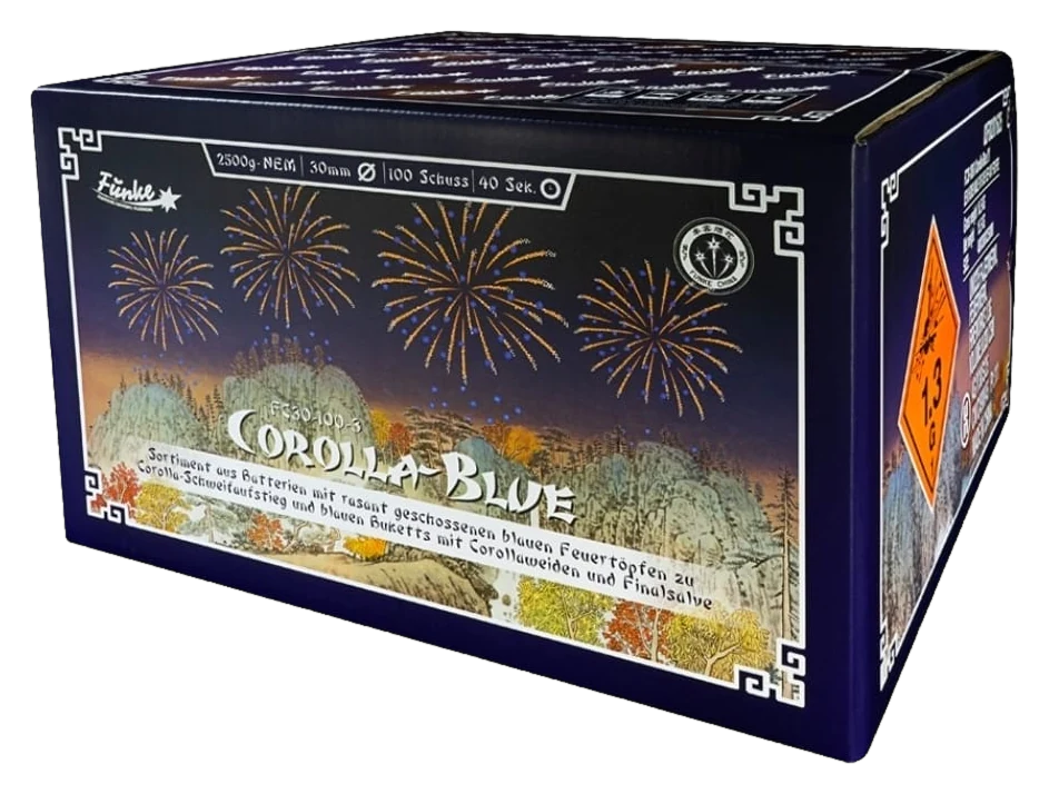 Funke Corolla Blue – Verbundfeuerwerk, 100 Schuss