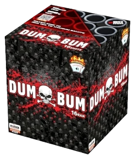 Klasek DumBum Batterie 19/20mm – Feuerwerksbatterie, 16 Schuss