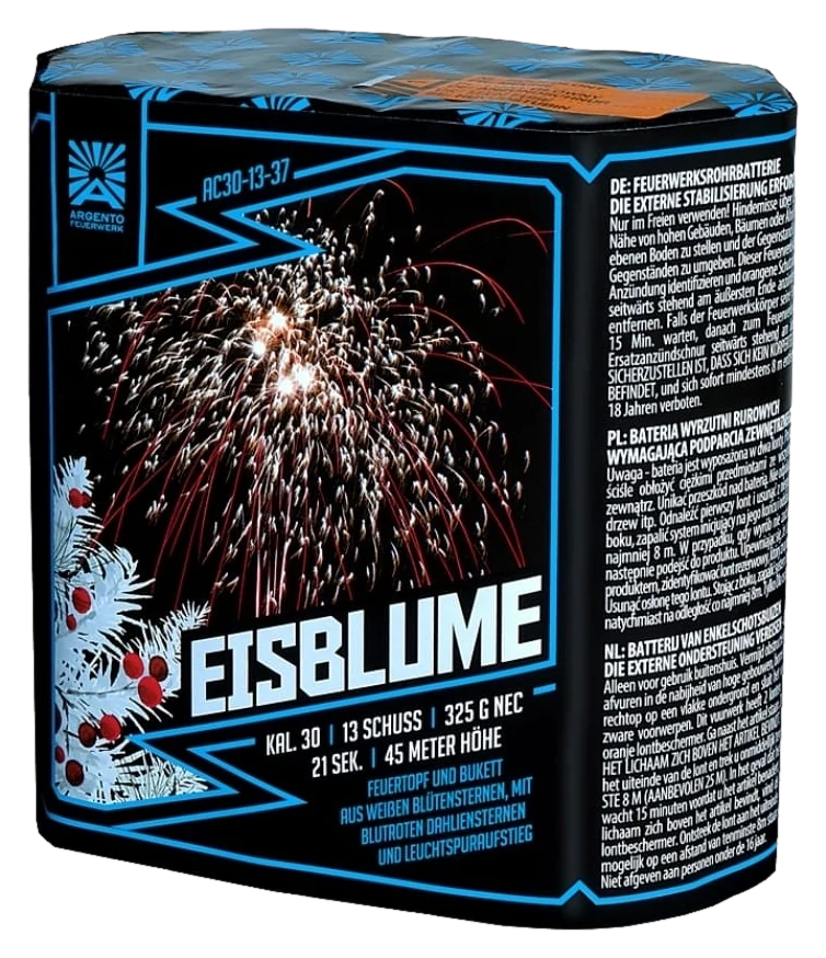 Argento Eisblume – Feuerwerksbatterie, 13 Schuss