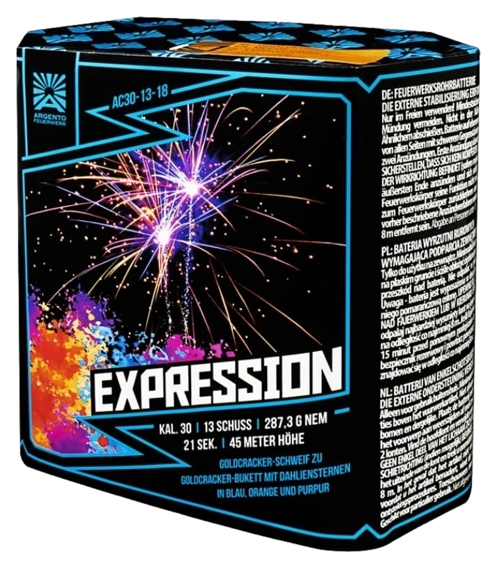 Argento Expression – Feuerwerksbatterie, 13 Schuss