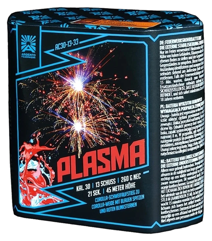 Argento Plasma – Feuerwerksbatterie, 13 Schuss
