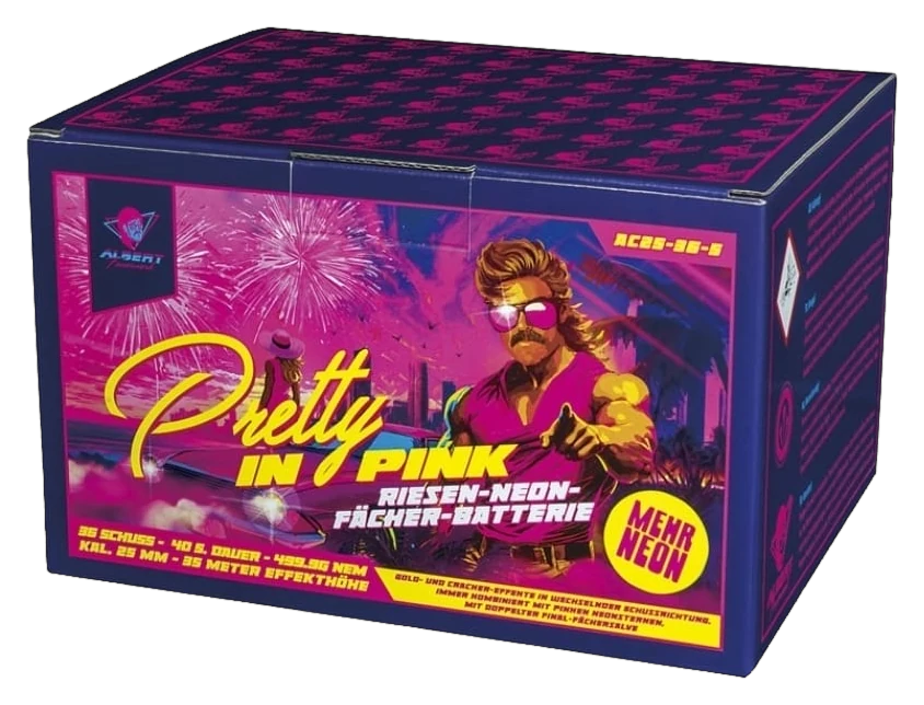 Albert Pretty in Pink – Feuerwerksbatterie, 36 Schuss