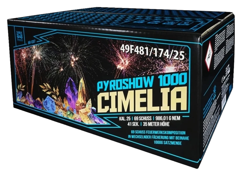 Argento Pyroshow 1000-C Cimelia – Verbundfeuerwerk, 69 Schuss