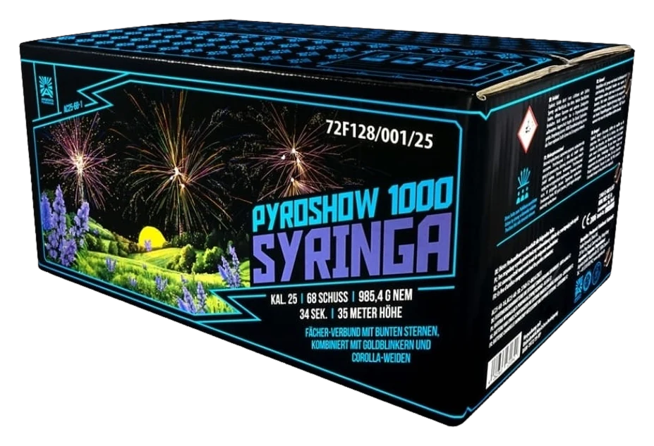 Argento Pyroshow 1000 Syringa – Verbundfeuerwerk, 68 Schuss